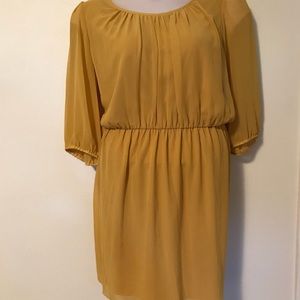 Mustard yellow cute dress
